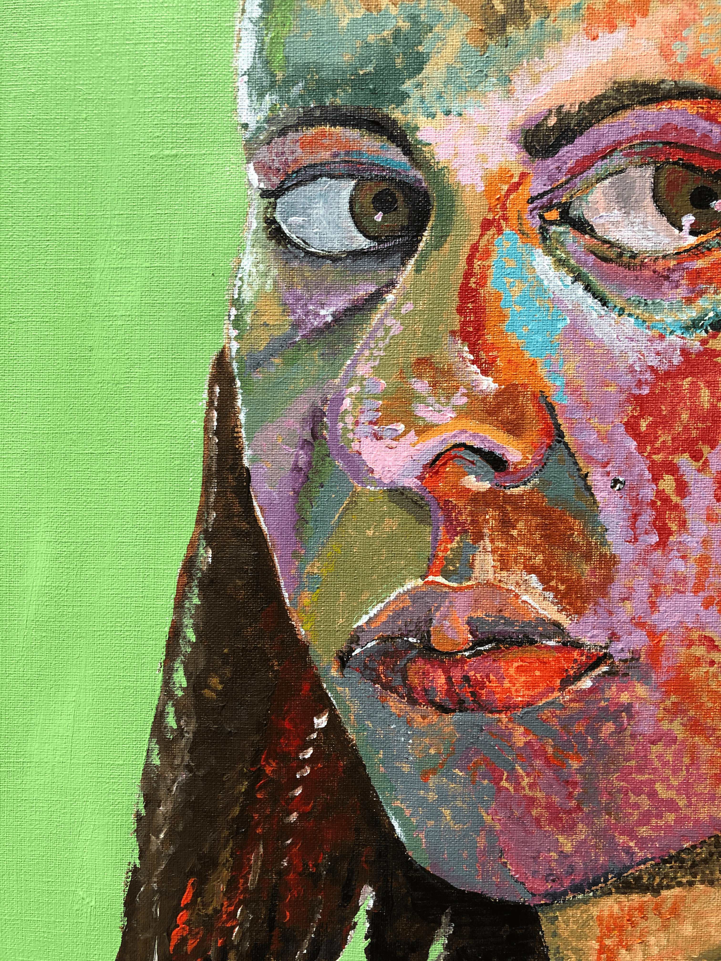 a colorful autoportrait of Klaudia Kazmierczak